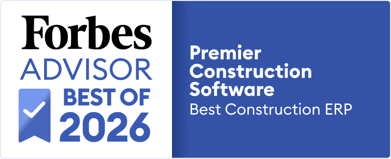 Forbes best construction ERP software of 2026 award